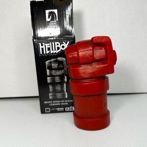 zak! designs Hellboy Right Hand of Doom 5" Ceramic Bank Loot Crate EXCLUSIVE NEW